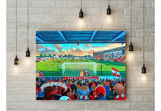 Morecambe FC Globe Arena Stadium Wall Art Canvas